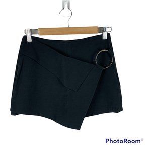 Zara Black Short Skirt Ring Detail Size Small